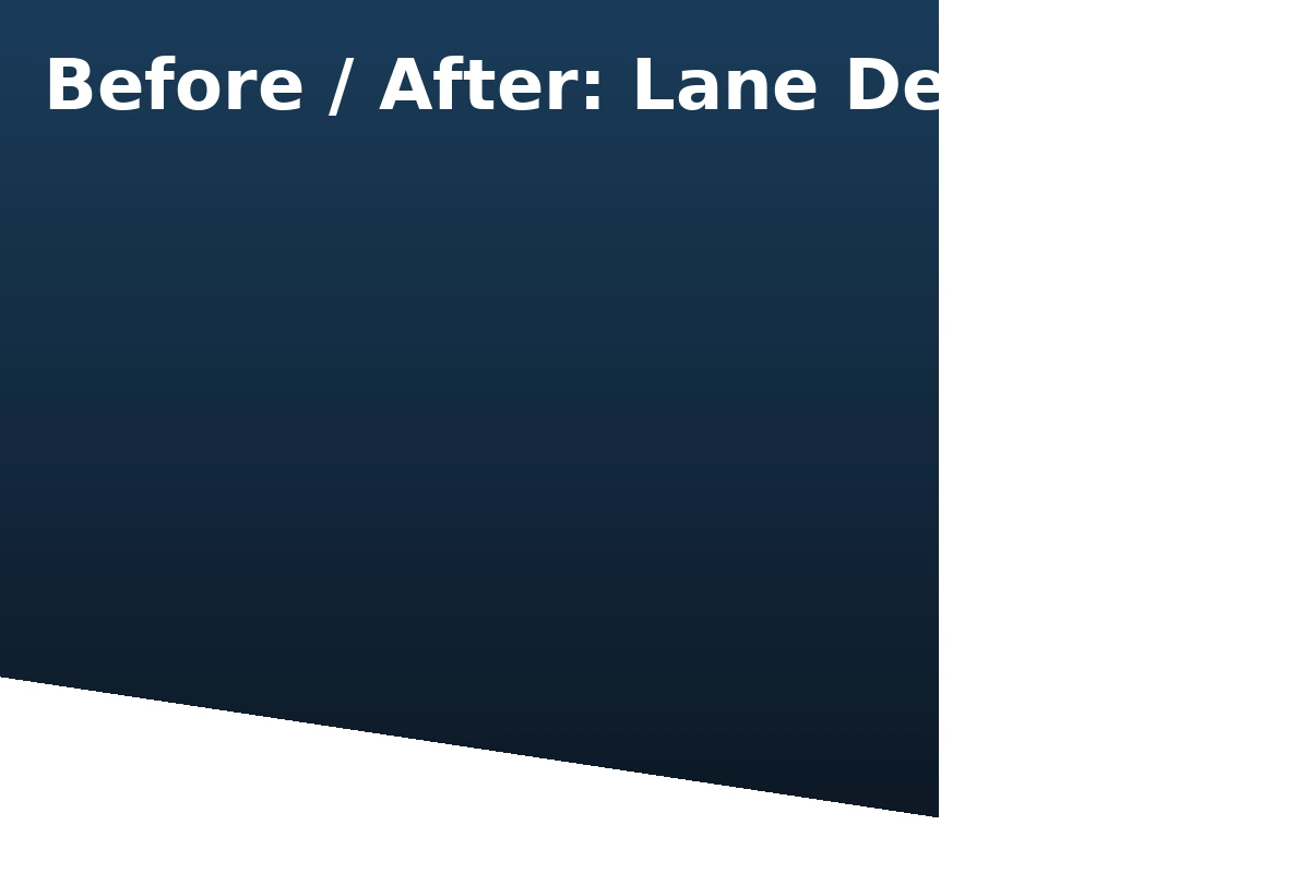 Before and after drive-thru cleaning