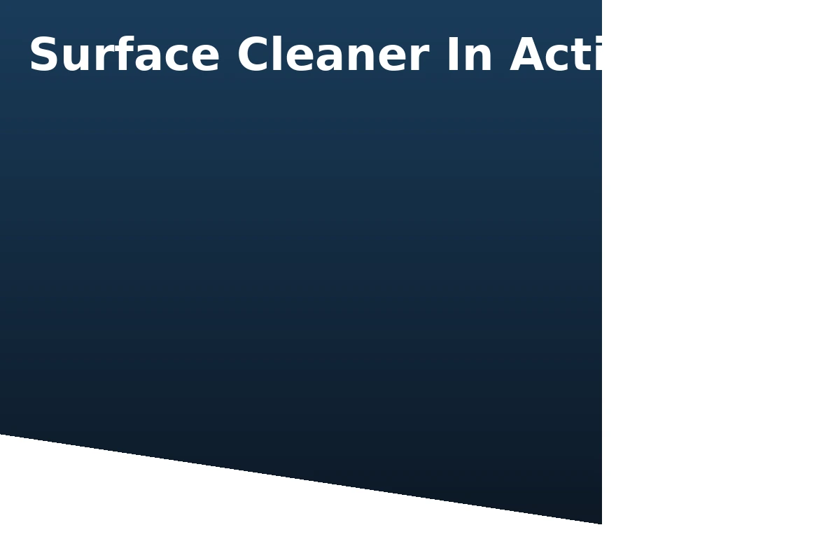 Squeegeez technician cleaning drive-thru with surface cleaner