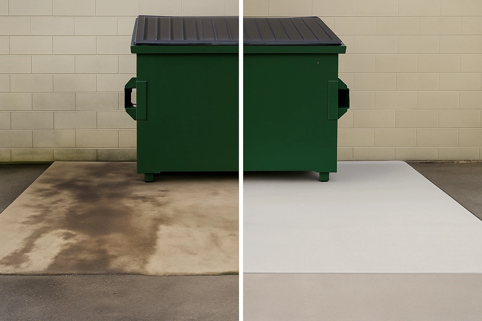 Dumpster cleaning in action