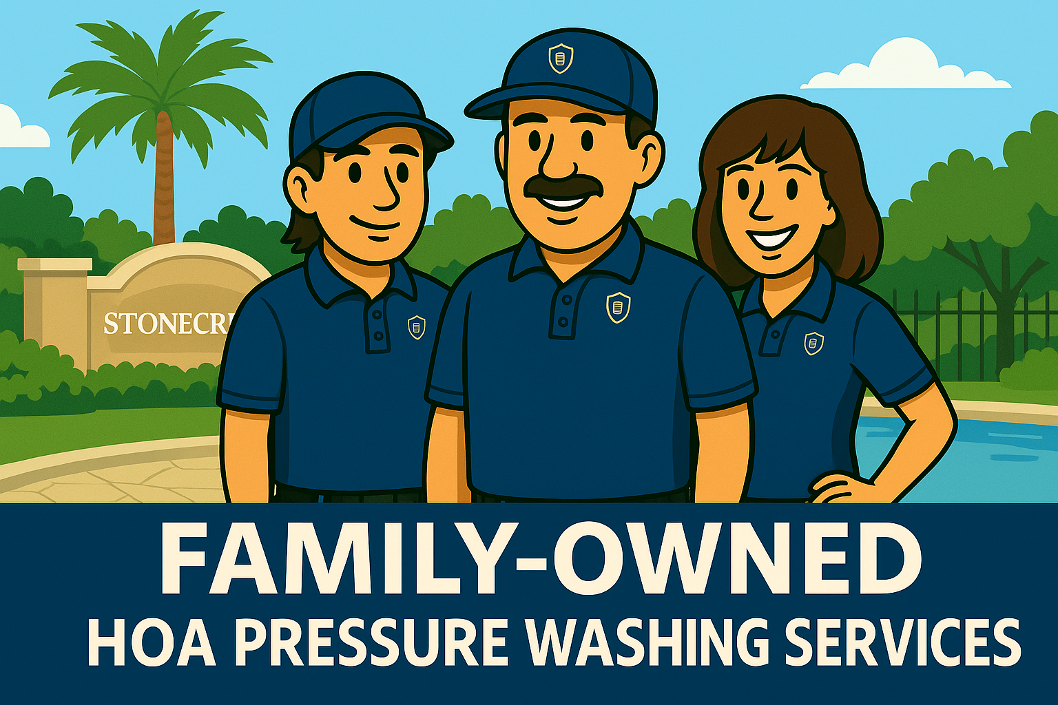 HOA pressure washing company family