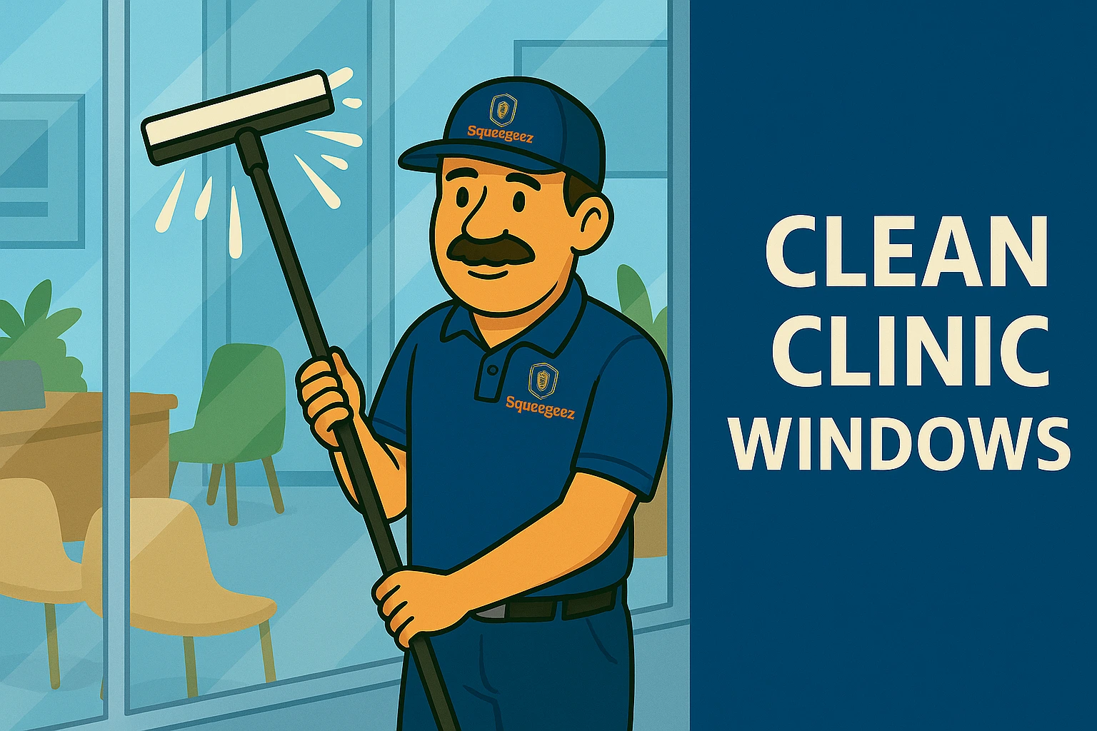 Medical clinic windows sanitized and clean